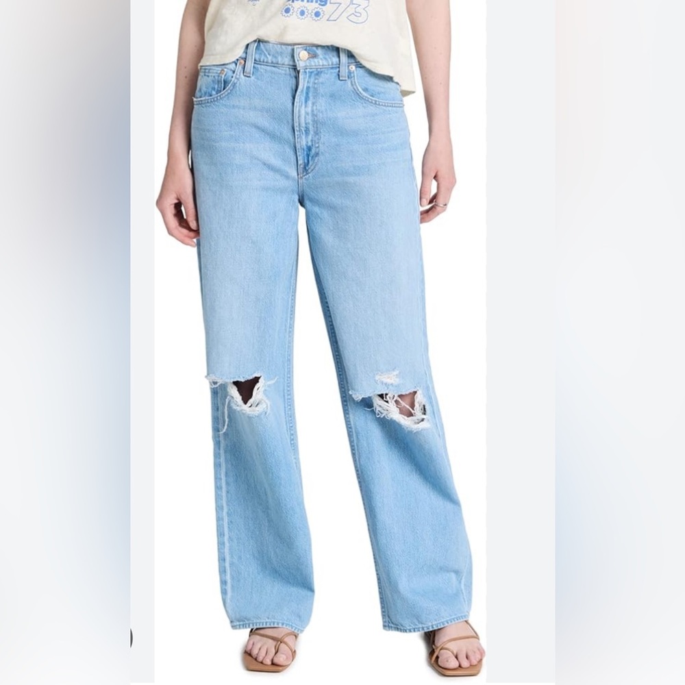 MOTHER SNACKS! Fun Dip Puddle Jeans Lots Of Nibbles Wide-Leg Jeans size 4